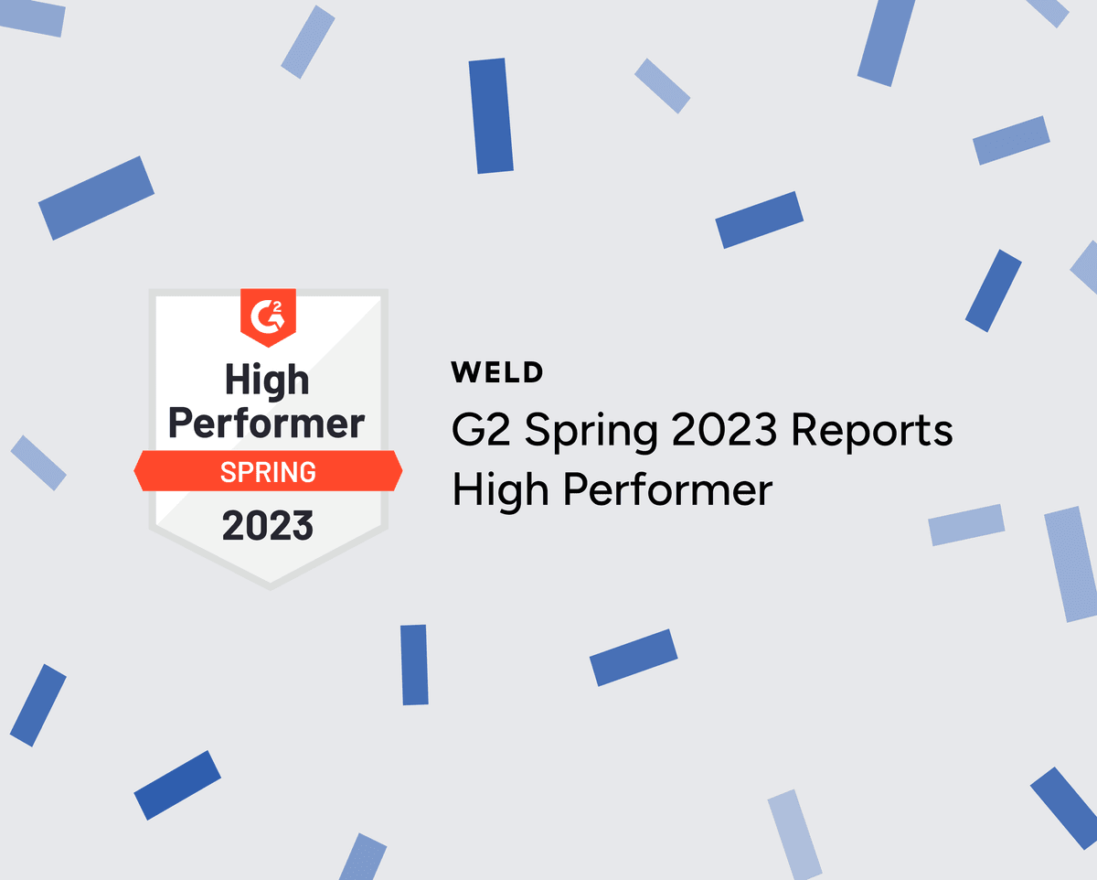 Weld Celebrates G2 High Performer Badge Achievement for Spring 2023 image